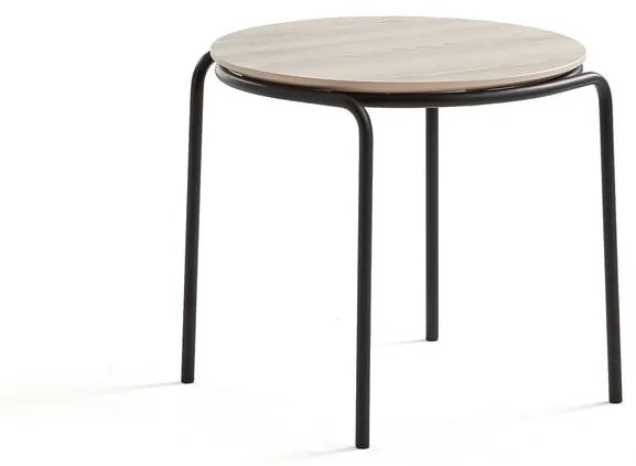 Konferenčný stolík Ashley, Ø570 x 470 mm, čierna, jaseň