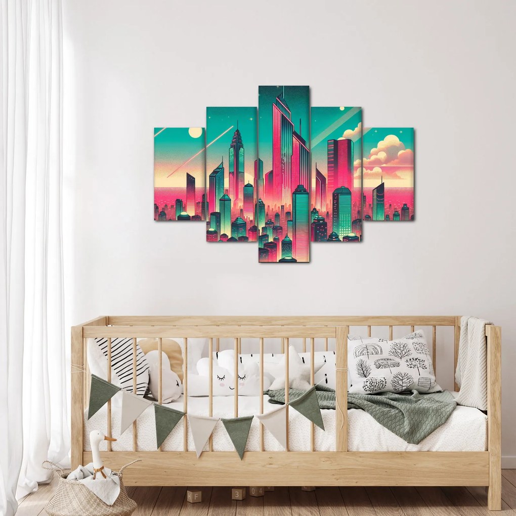 Obraz – Veľkomesto v pop-art štýle (150x105 cm)