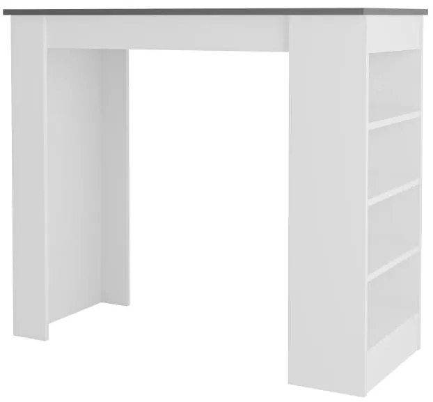 Barový stôl Houseland Swallow antracitovo sivý/biely