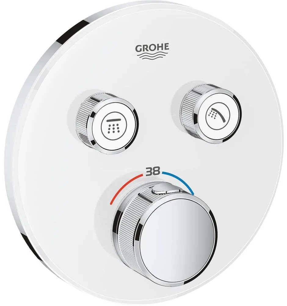 GROHE Grohtherm SmartControl termostatická batéria pod omietku, pre 2 výstupy, mesačná biela, 29151LS0
