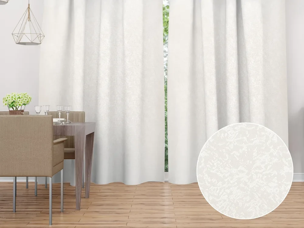 Biante Dekoračný záves TF-033 Venezia smotanový - š. 150 cm 150x260 cm