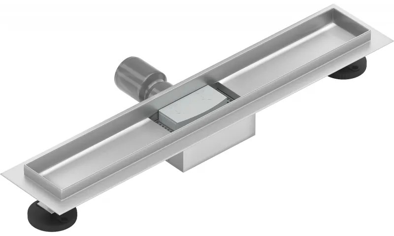 Mexen Flat nerezový sprchový žľab 60 cm - telo žľabu bez krytu, 1015060