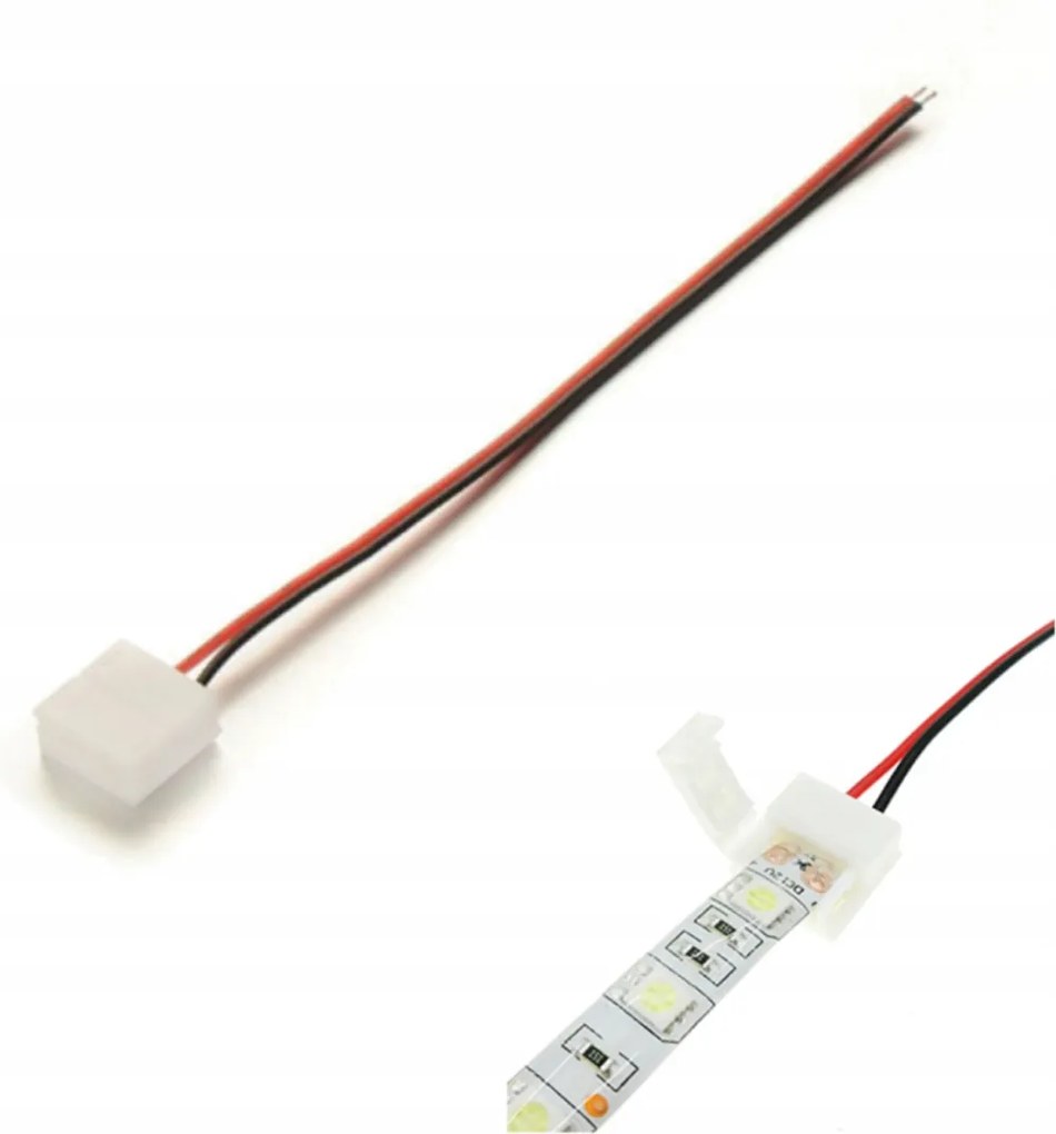 Konektor pre VODOVZDORNÝ LED pásik, klip, kábel 10 mm