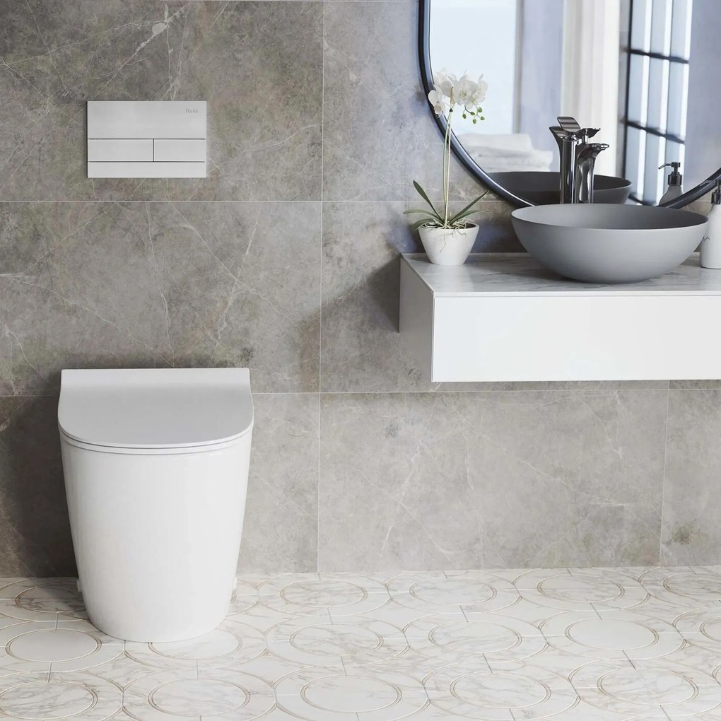 Rea, tlačidlo na splachovanie k podomietkovým systémom WC K011A-Q Rea T, brúsená oceľ, REA-E0057