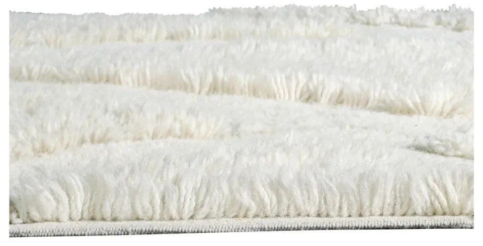 Biely prateľný ručne tkaný vlnený behúň 70x200 cm Enkang Ivory – Lorena Canals