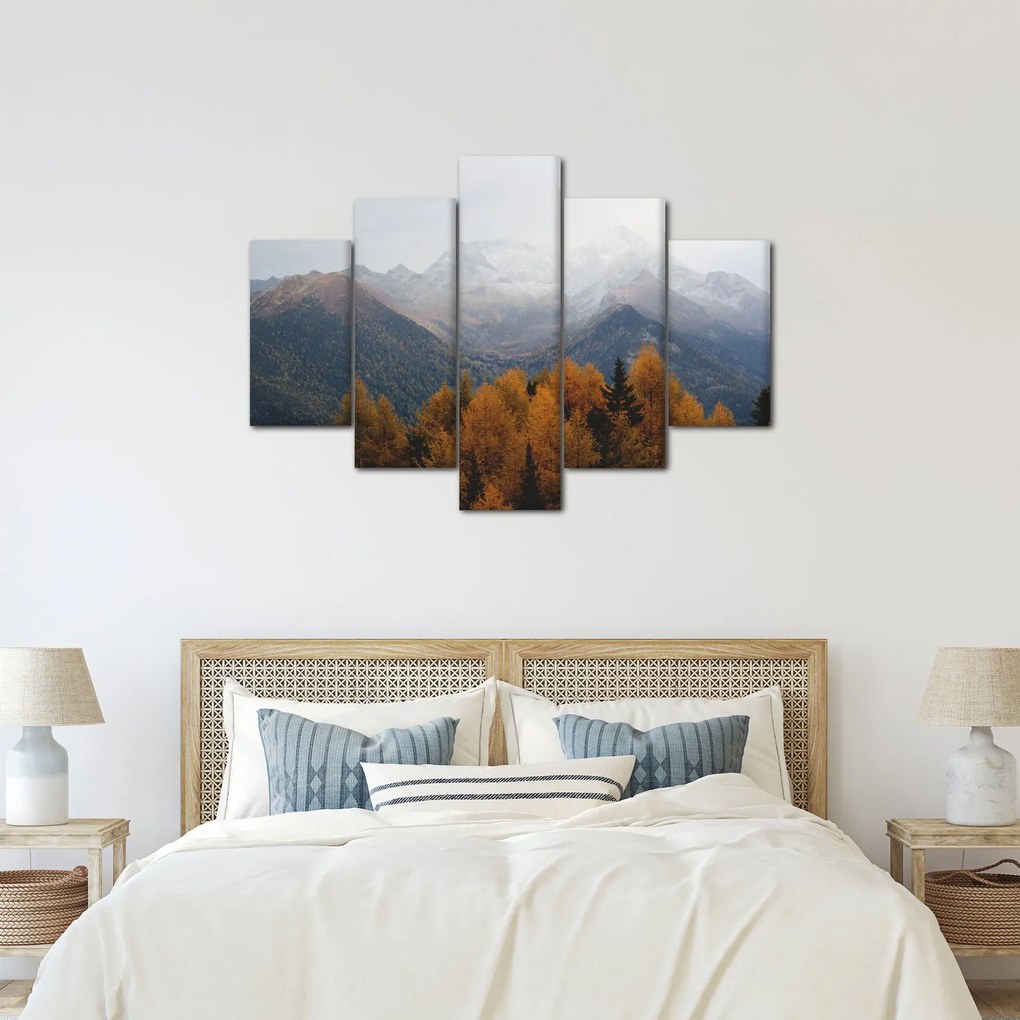 Obraz - Výhľad na hrebene hôr (150x105 cm)