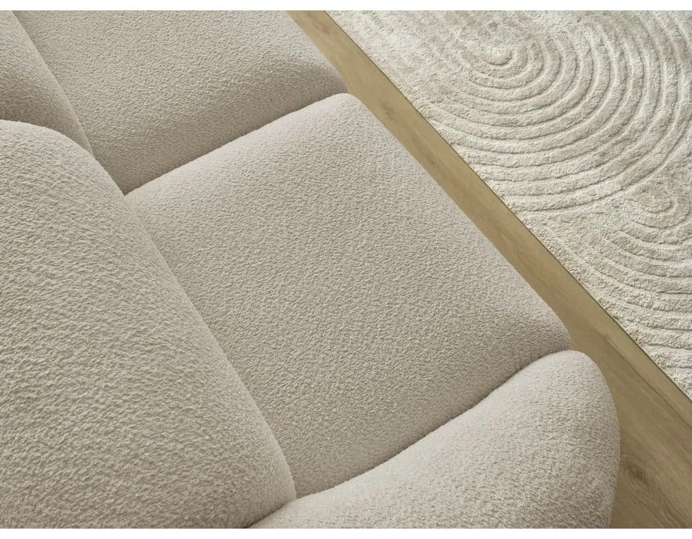 Béžová pohovka z textílie bouclé 230 cm Tina – Bobochic Paris