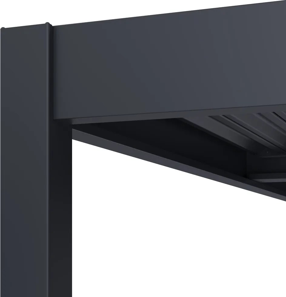 Bioklimatická pergola INTRO DUO 8x4 m, hliník - do steny