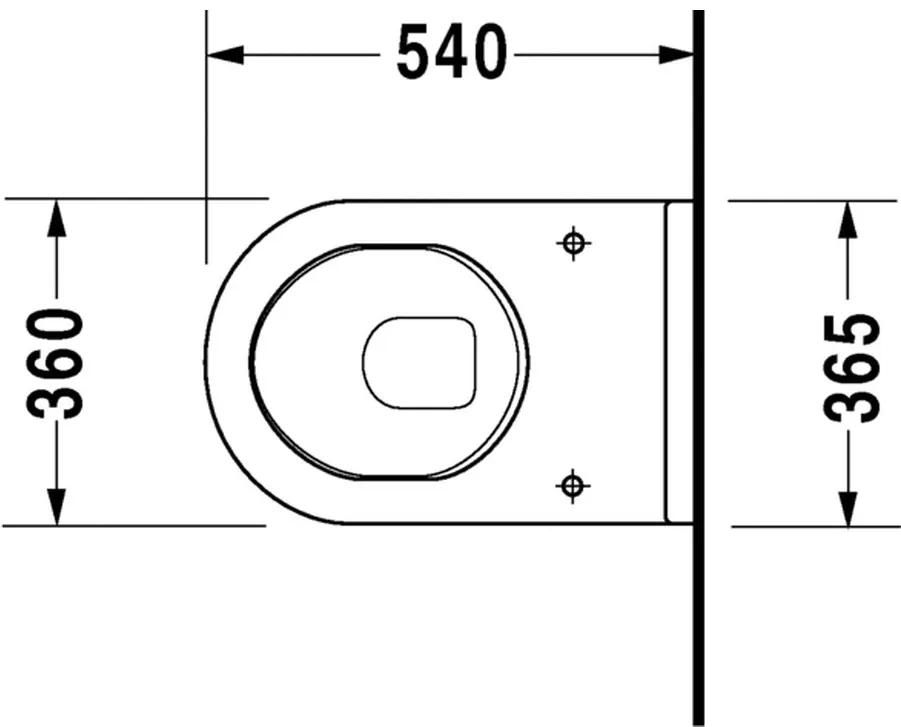 Duravit Starck 3 - závesné WC 36x54 cm 2200090000