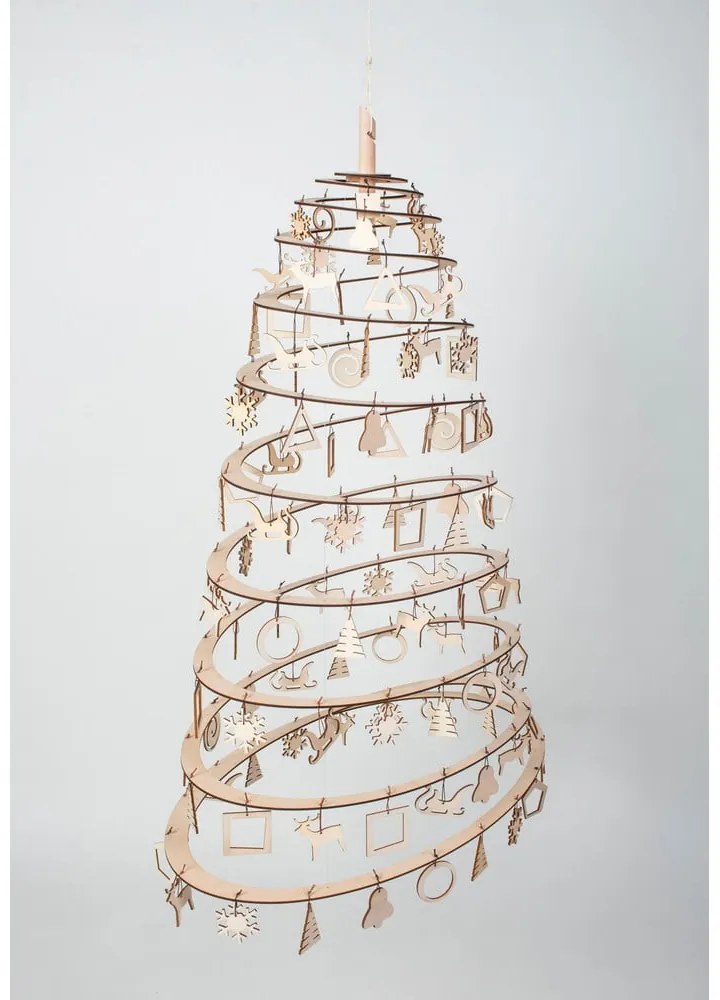 Súprava 10 drevených vianočných dekorácií Spira Medium