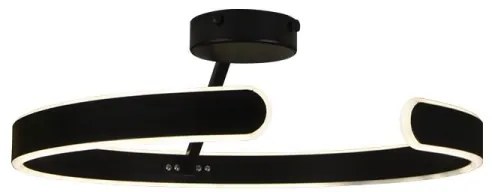 LED Stmievateľný prisadený luster LED/72W/230V 3000-6500K čierna + diaľkové ovládanie