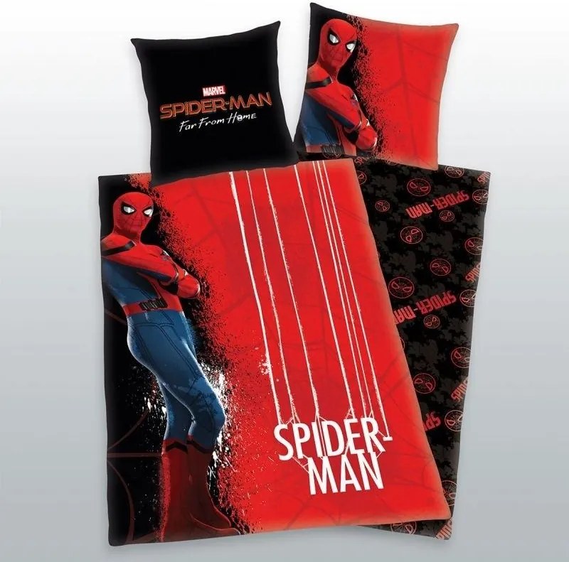 HERDING Obliečky Spiderman červený Bavlna, 140/200, 70/90 cm