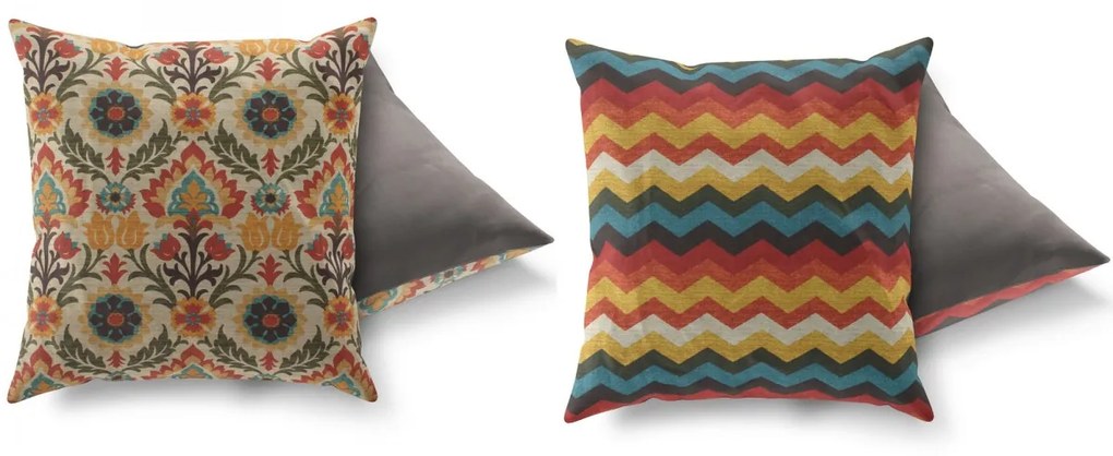 Súprava 2 vankúšov FUNKY 43x43 cm viacfarebná