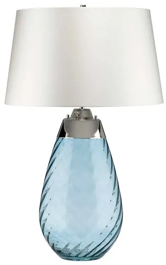 Elstead LENA-TL-L-MODRÁ-OWSS-LED Stolná lampa LENA 1xE27/40W/230V 74cm modrá/biela