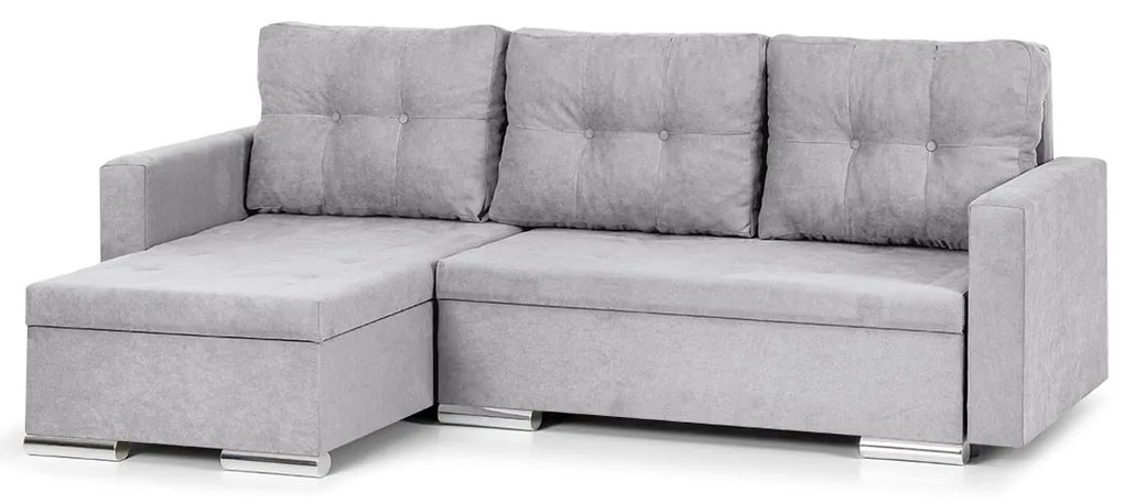 Rohová sedacia súprava s funkciou spania FELIX Světle šedá