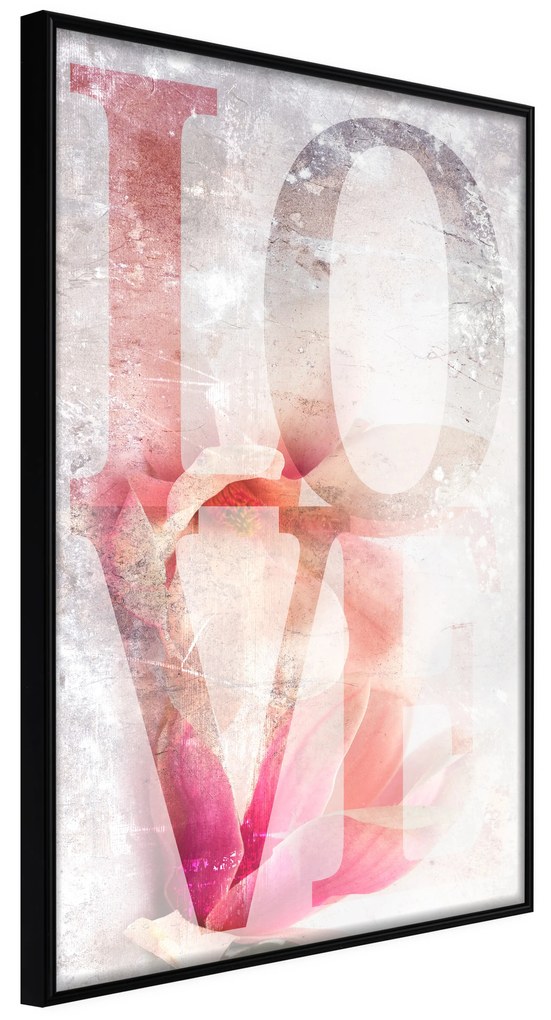 Artgeist Plagát - Magnolia Love [Poster] Veľkosť: 20x30, Verzia: Zlatý rám s passe-partout