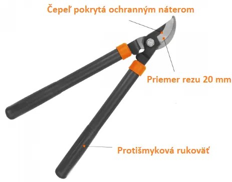 WELLHOX Záhradné nožnice so zakrivenou čepeľou