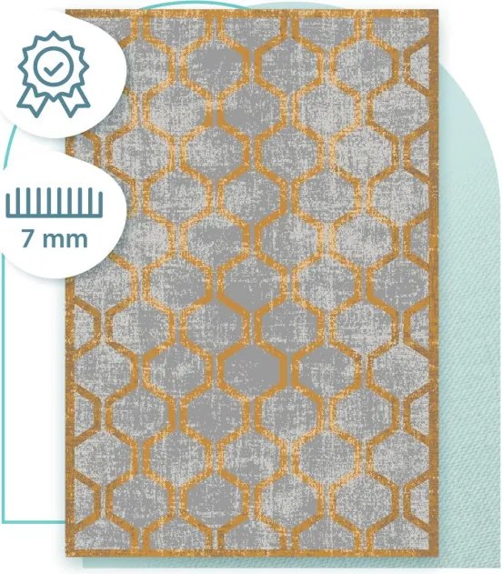 Koberec Agnella Soft Tehya Gold zlatý