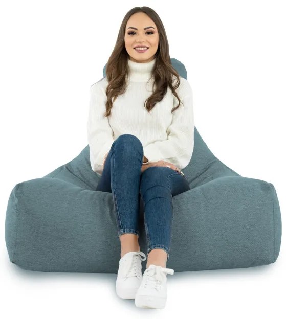 Kreslo Bali melanž tyrkysové