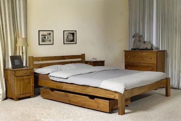 Úložný box pod posteľ 150 cm, dub