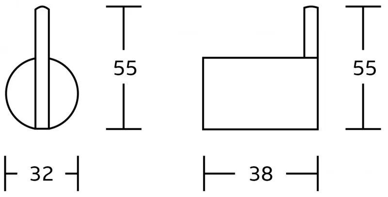 Mexen príslušenstvo, Aron držiak na uterák, 1-háčik, čierna/chrom, 7088135-07