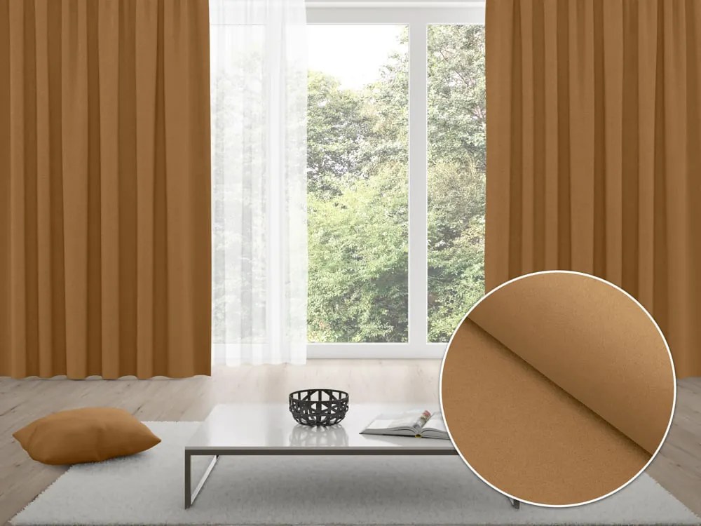 Biante Zatemňovací záves Blackout BKU-120 Bronzovo hnedý - šírka 270 cm 270x140 cm