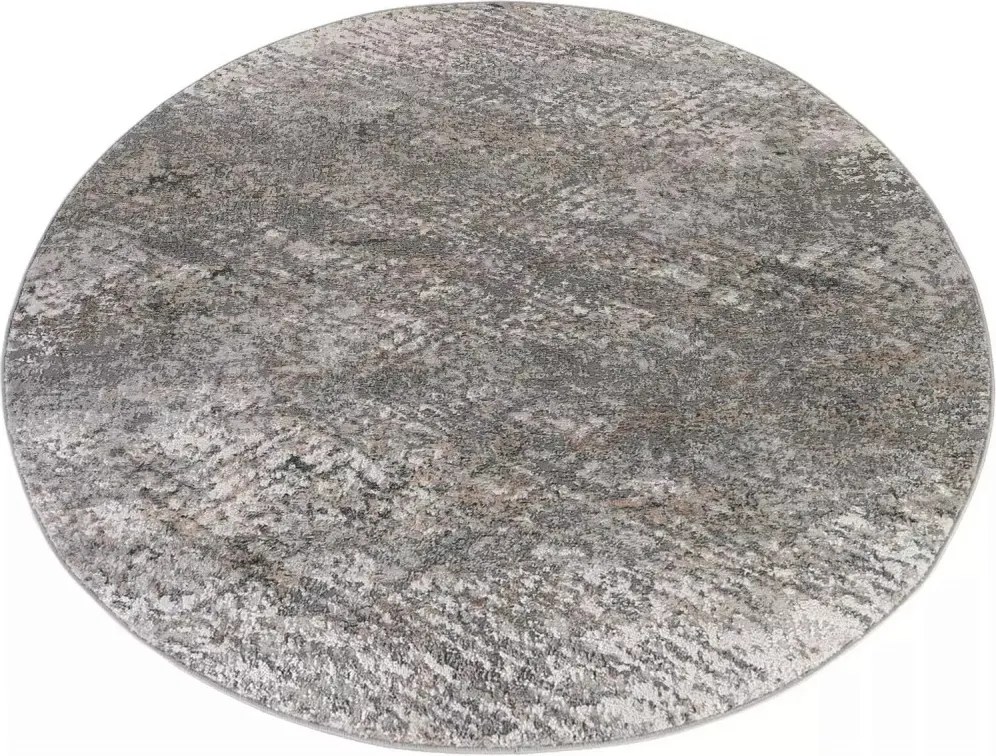 TA Koberec D714A BIELY VIZON VALLEY ROUND Rozmer: 200x200 cm