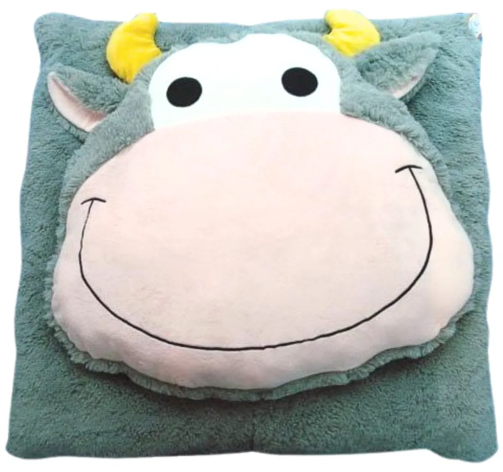 Detský vankúš CUDDLI FRIENDS 70x70 cm plyšový - viac farieb Farba: Tmavohnedá