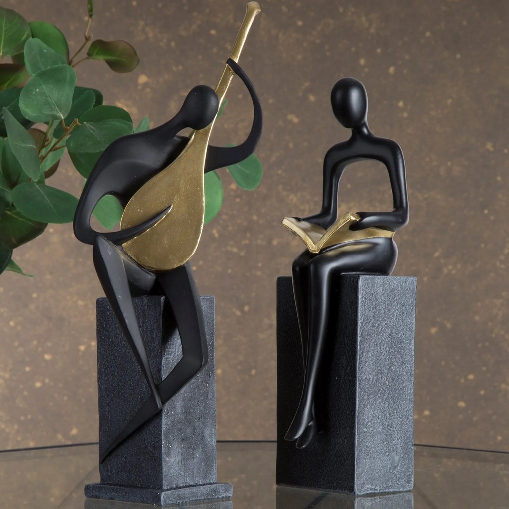 DEKORAČNÁ SOŠKA RICO 9X10X28 CM ČIERNA