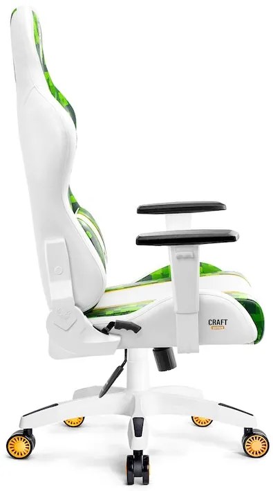 Herné kreslo Diablo X-One 2.0 Craft Normal Size: Bielo-zelené Diablochairs