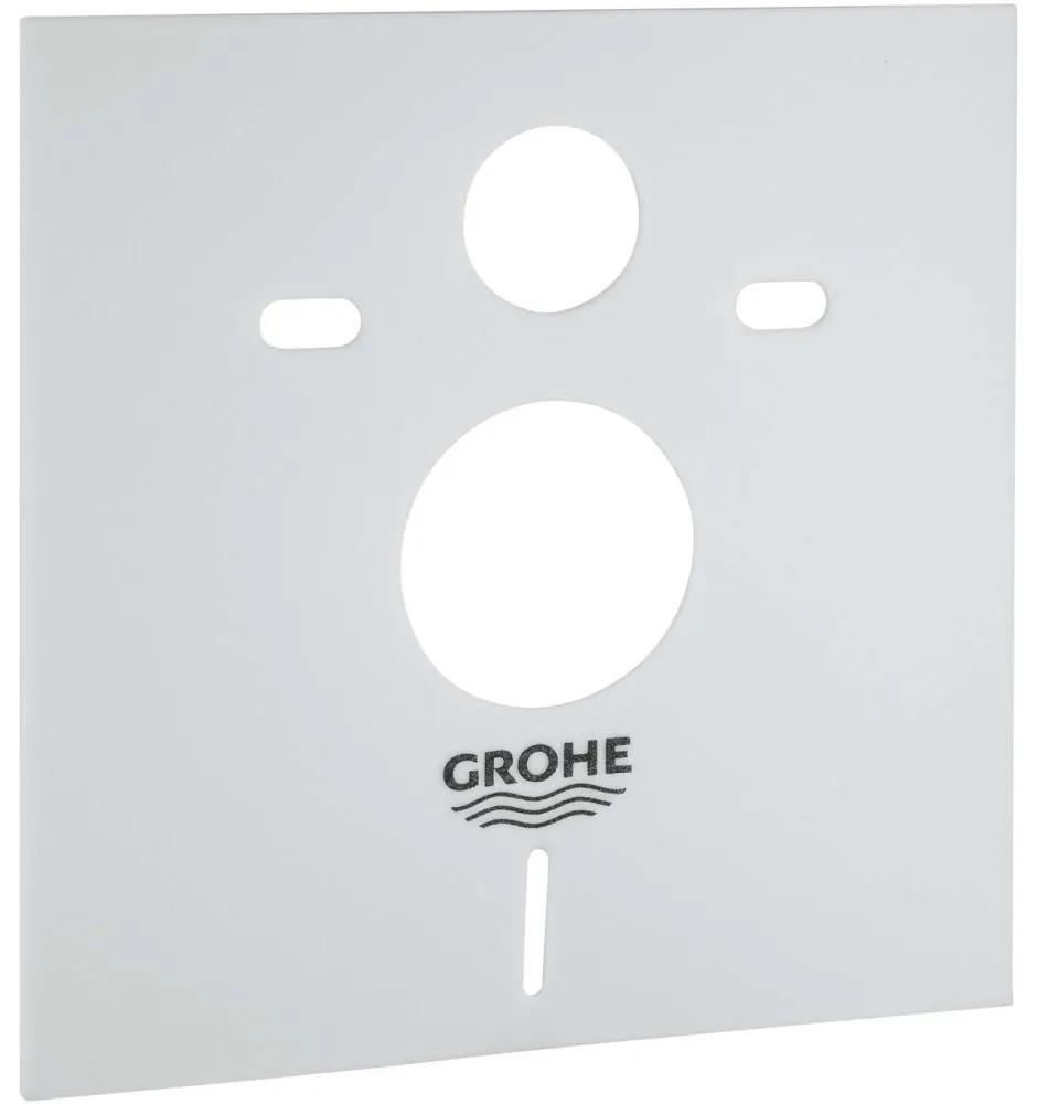 GROHE Rapid SL 6v1 - prvok pre závesné WC, stavebná výška 113 cm + nástenná prípojka + závesné WC Aquablade a Softclose sedátko IDEAL STANDARD Tesi + ovládacie tlačidlo Skate Cosmopolitan (chróm) + súprava na tlmenie hluku, 38528SET-KU