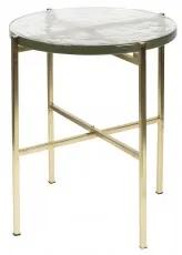 Odkládací stolek VIDRIO DUTCHBONE Ø40 cm, zlatý kov Dutchbone 2300236