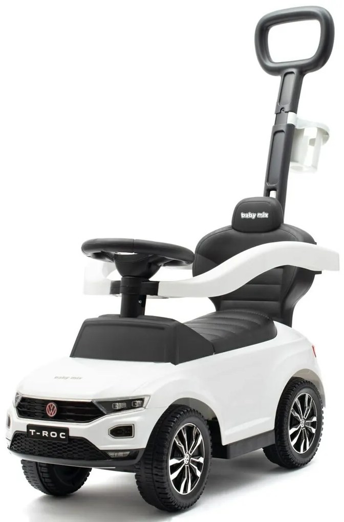 Baby Mix Detská odrážadlo s vodiacou tyčouVolkswagen T-ROC, biela