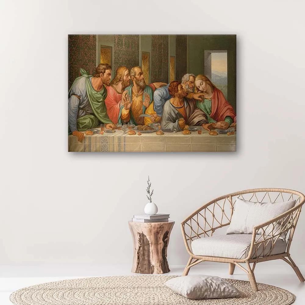 Obraz na plátně REPRODUKCE Poslední večeře - Da Vinci, - 60x40 cm