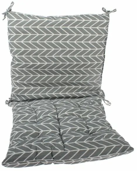 Sedák na stoličku a operadlo chrbta sivá, 40 x 40 cm