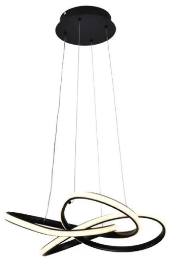 LED Stmievateľný luster na lanku LED/40W/230V 3000-6500K čierna + diaľkové ovládanie