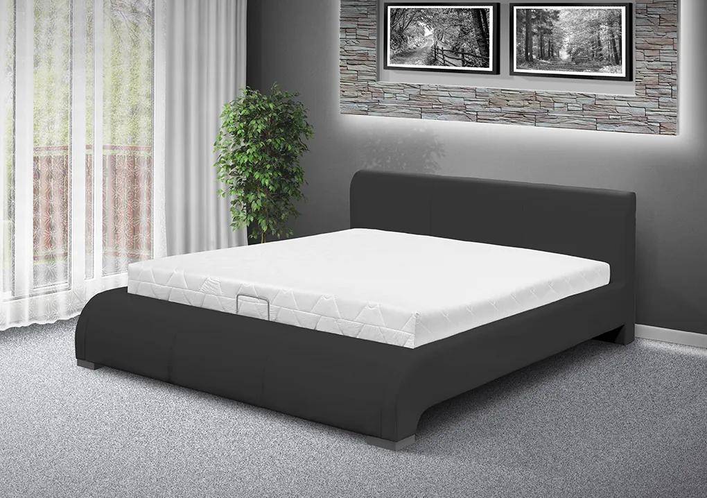 Nabytekmorava Luxusná posteľ SEINA NEW 200x180cm farba čalúnenia: eko koža čierna