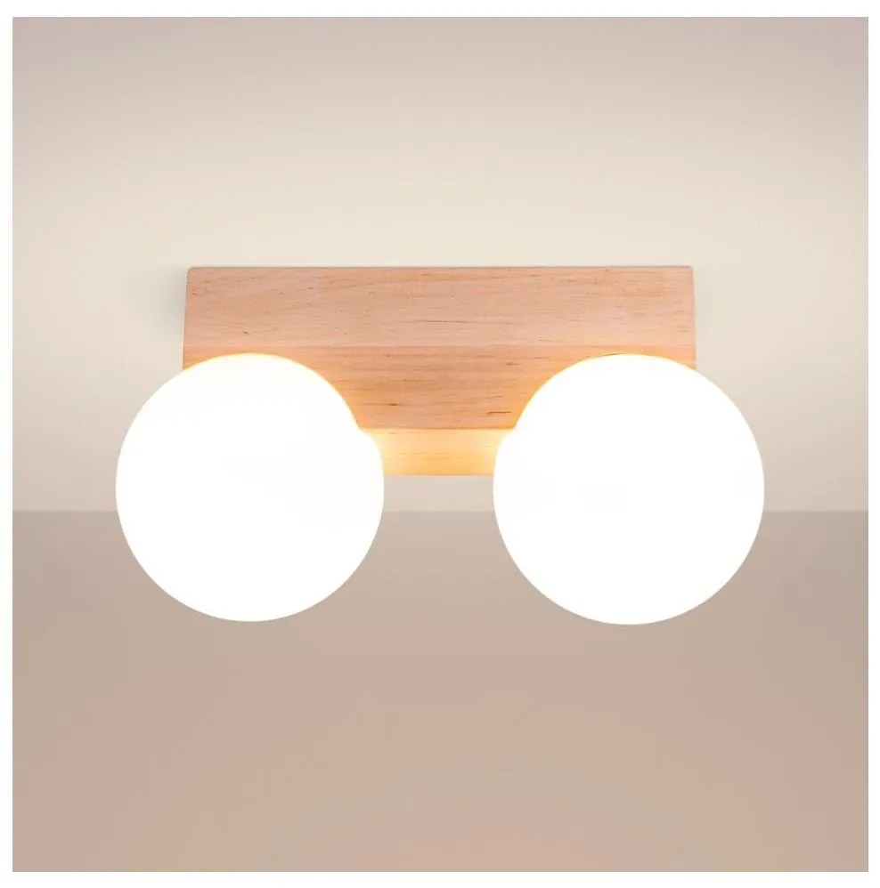 Sollux SL.1683 - Stropné svietidlo BULBO 2xG9/8W/230V buk/biela