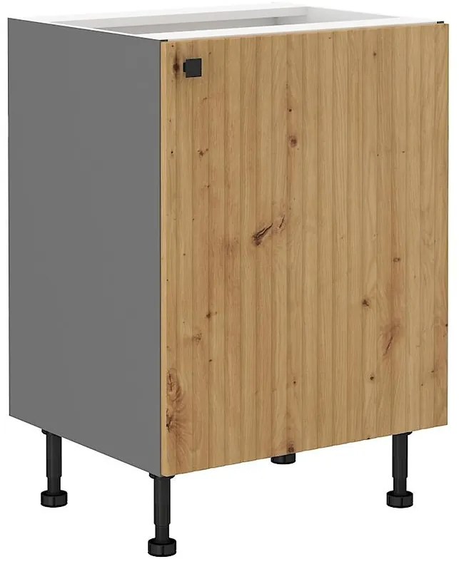 Kuchynská skrinka AVA dub artisan/antracitová 60d 1f bb