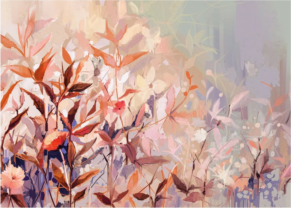 Sklenený obraz - Maľba pastelová jeseň (70x50 cm)