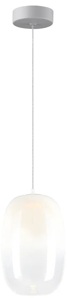 EUlight Závesné svietidlo Vaso, 1x biele sklenené tienidlo, (fi 13cm), w