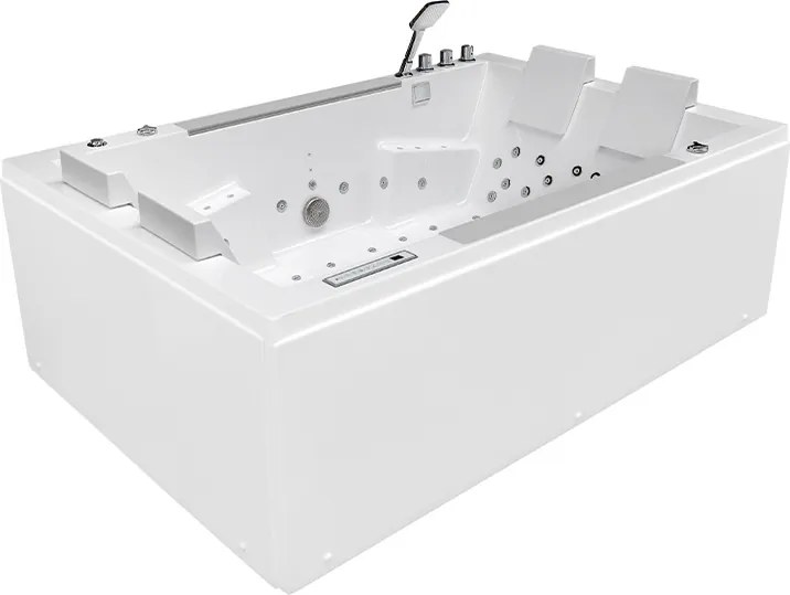 BPS-koupelny Hydromasážna vaňa HYD-KAR942W 180x120 Biela s ohrevom vody