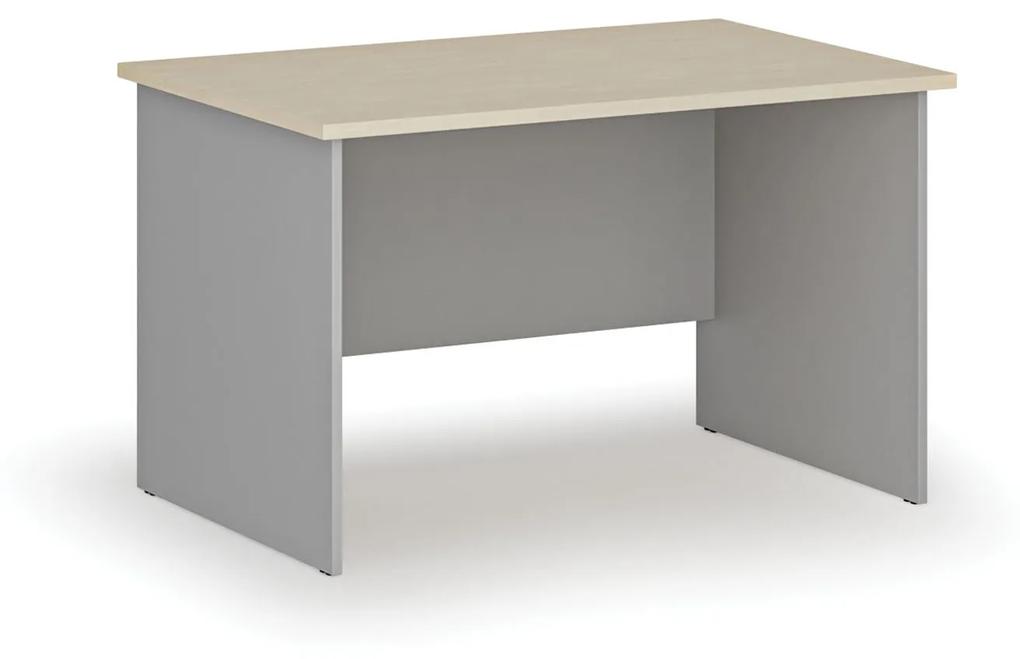 Kancelársky písací stôl rovný PRIMO GRAY, 1200 x 800 mm, sivá/čerešňa