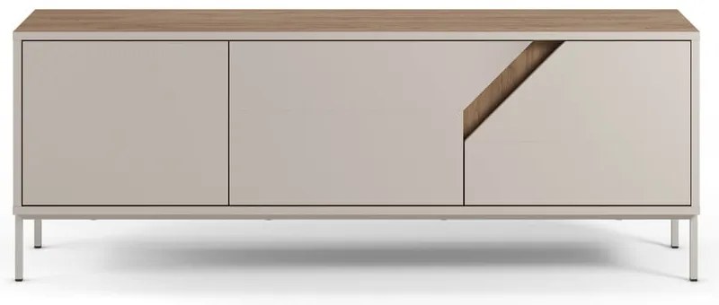 Komoda v dekore duba v krémovo-prírodnej farbe 150x55x35 cm Lilou – Marckeric