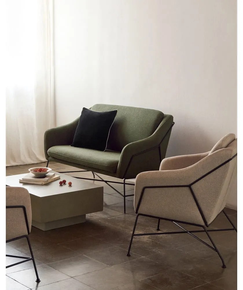 Zelená pohovka 128 cm Brida – Kave Home