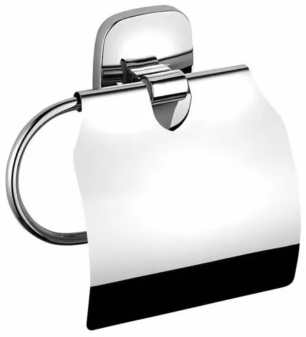 AQUALINE RB107 Rumba držiak toaletného papiera s krytom, strieborná