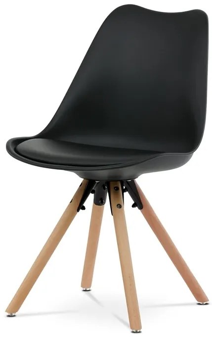 Autronic BONTEC Jedálenská stolička, čierna, plast, CT-762 BK Farba: Šedá