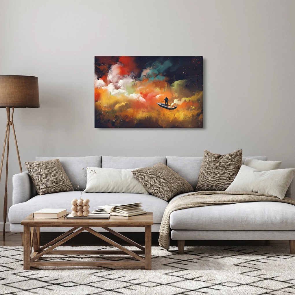 Obraz - Muž plaviace vesmírom (90x60 cm)