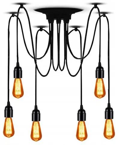 Toolight - Stropná lampa Spider 6xE27, čierna, OSW-00017