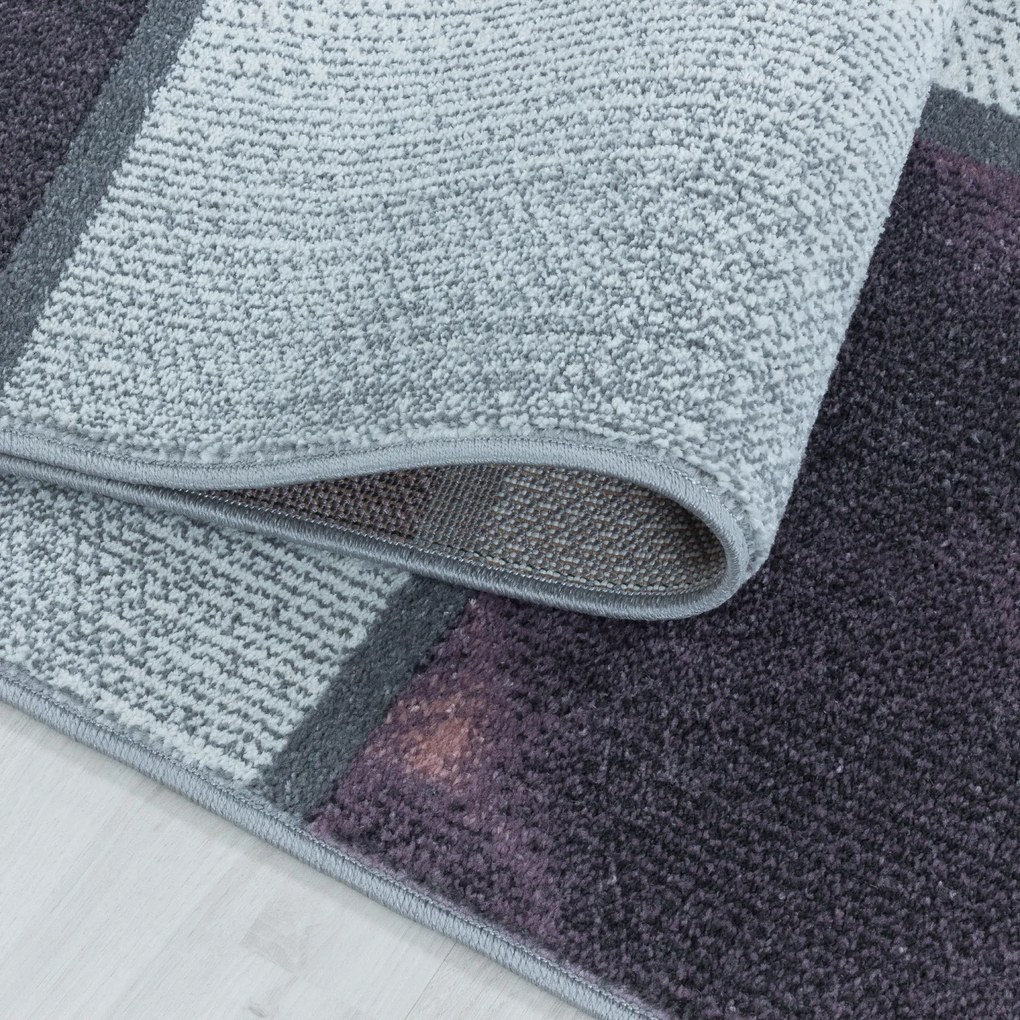 Ayyildiz, Kusový koberec Ottawa 4201 lila, 80x250, fialová, chodba / predsieň